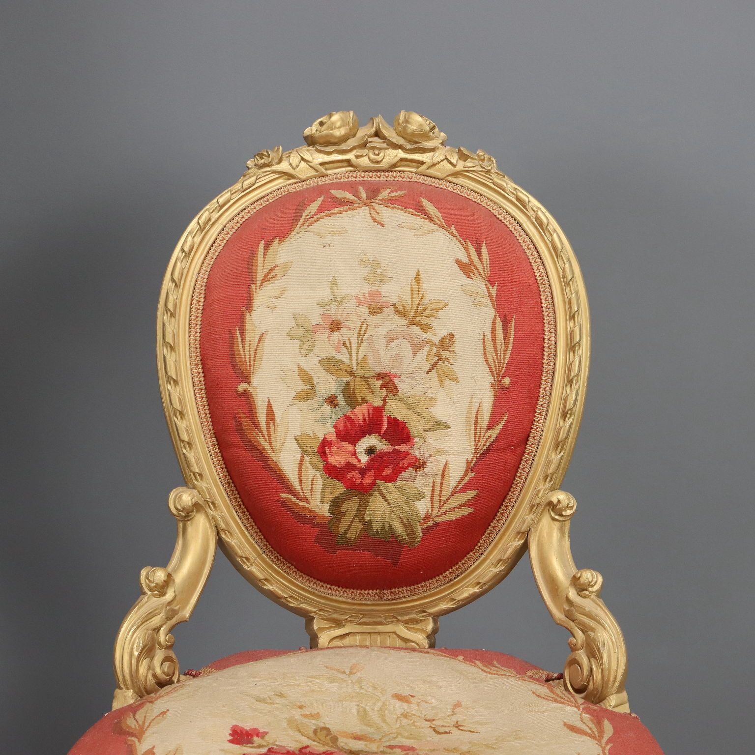 Chaises de style baroque en bois sculpté, XIXe siècle photo Mobilier