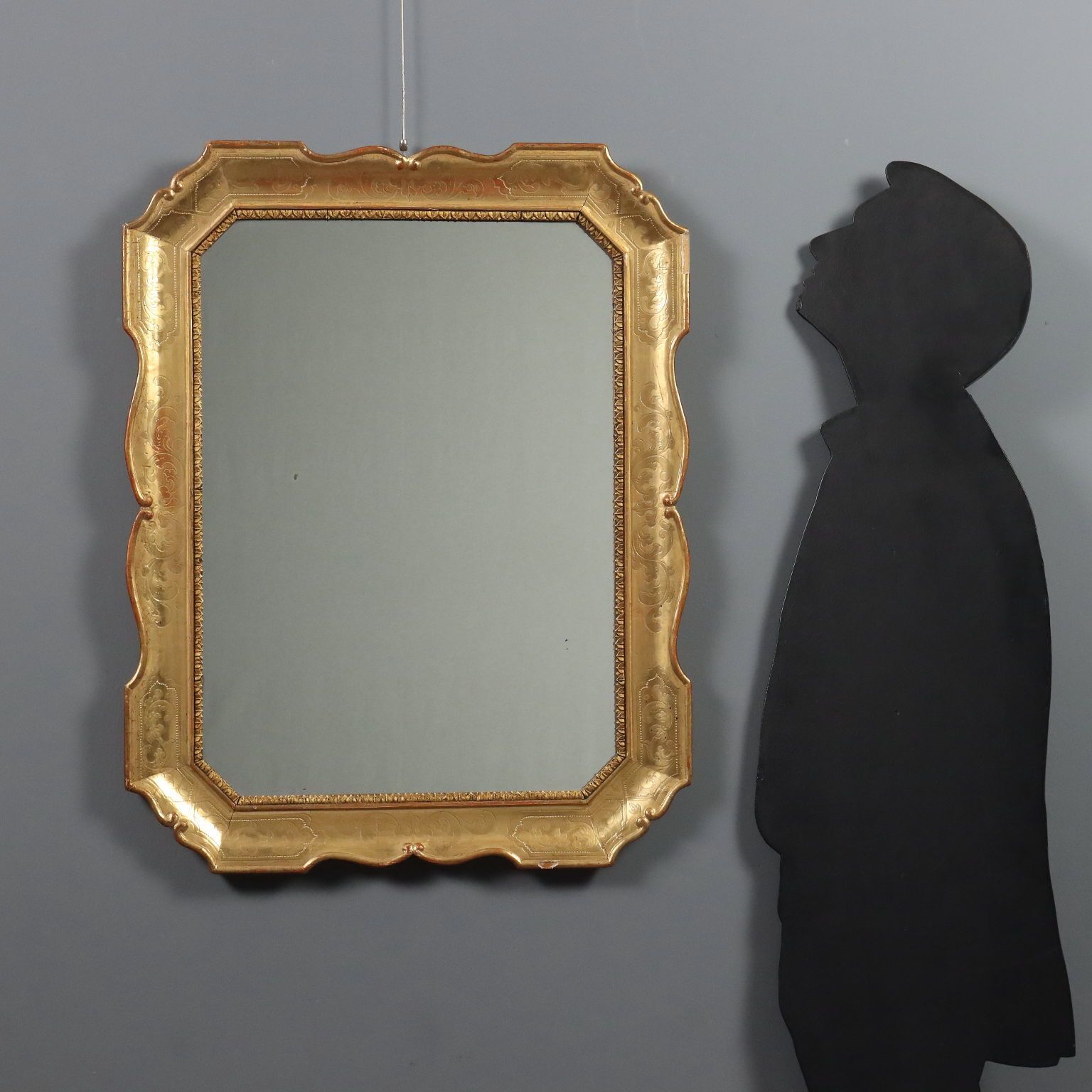 Antique Mirror Carved Gilded Wood France XX Century photo for sale