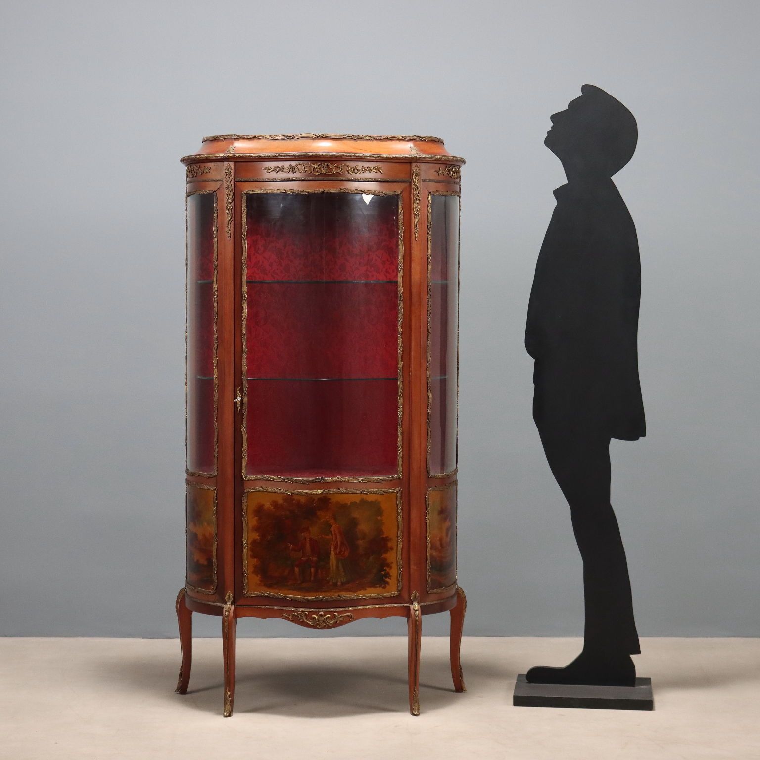 Showcase Baroque Style Mahogany Bronze Italy XX Century photo for sale