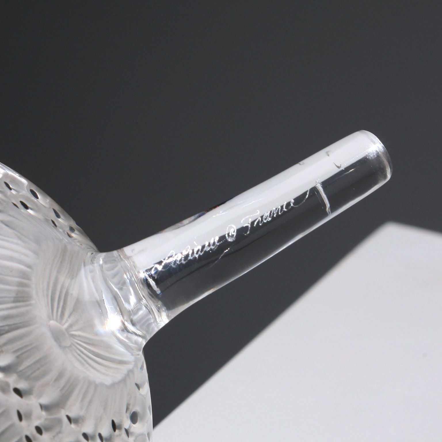 Lalique Glass Anemone Antique France XX Century photo vinterior