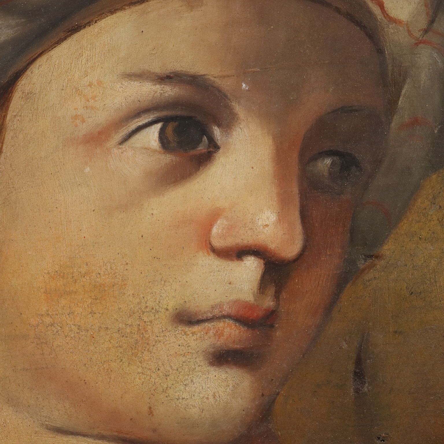 Peinture d'époque « The Sybil », huile sur panneau dur, Italie, XVIIIe siècle photo Art