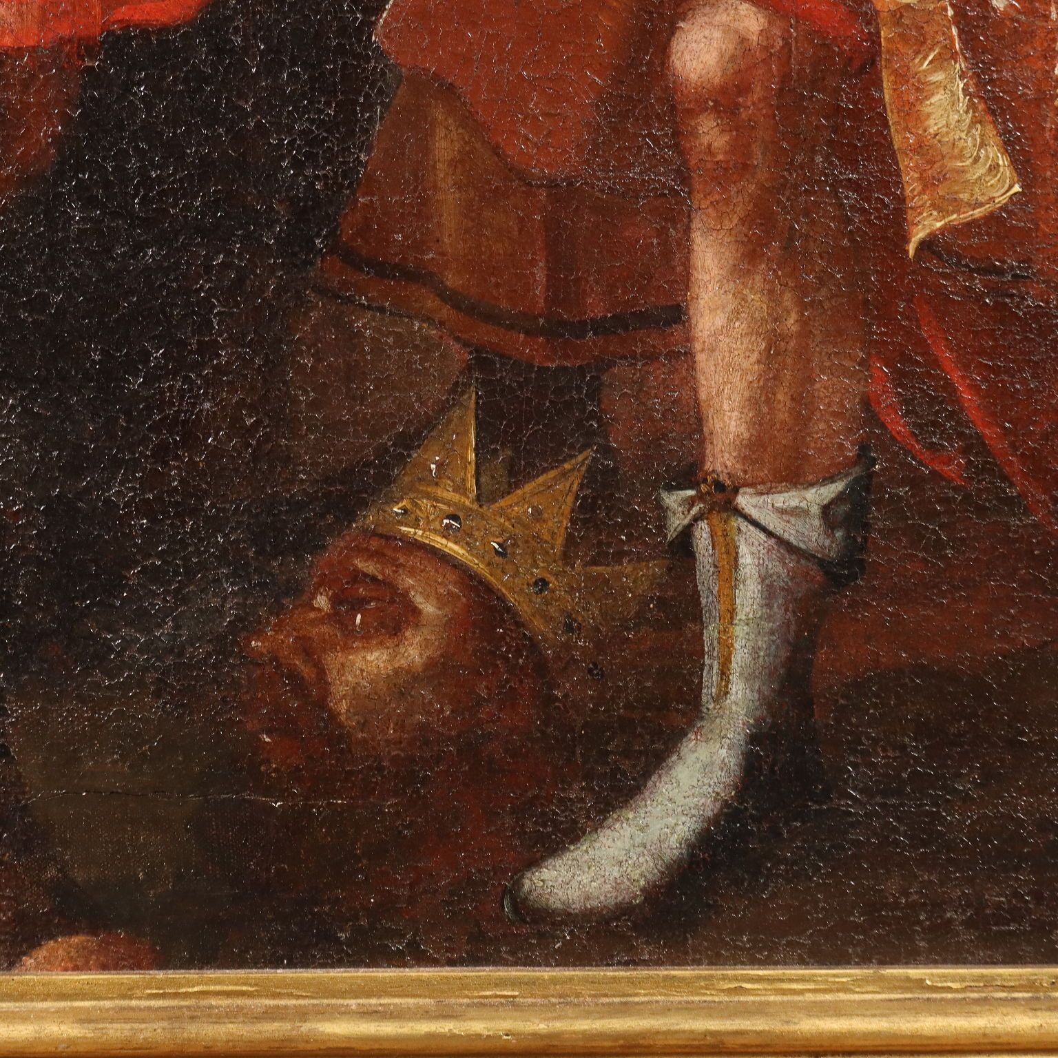 4490.0 Tableau d'époque, huile sur toile « Une demande de clémence », XVIIe siècle photo