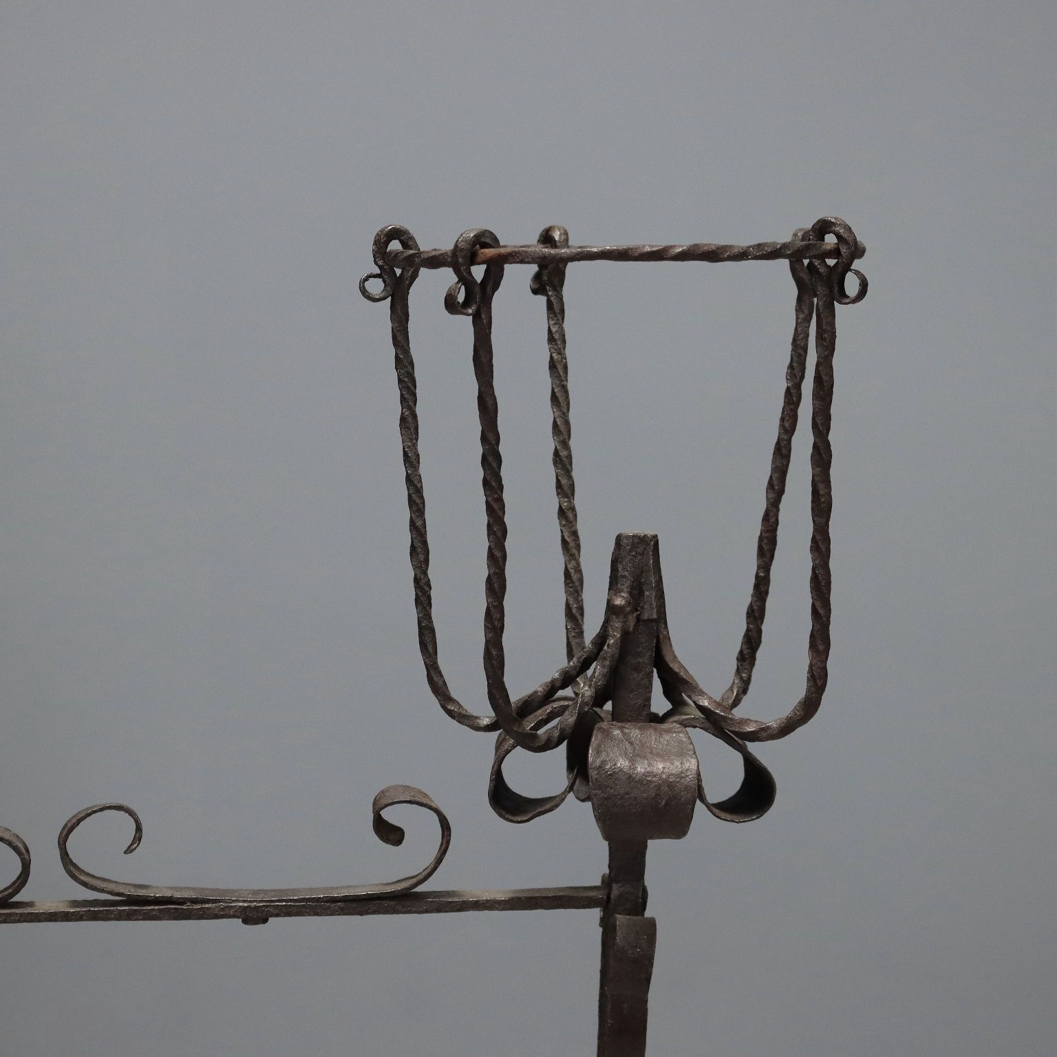 Antique Fireplace Andiron Wrought Iron Italy XIX XX Century photo Home Decor