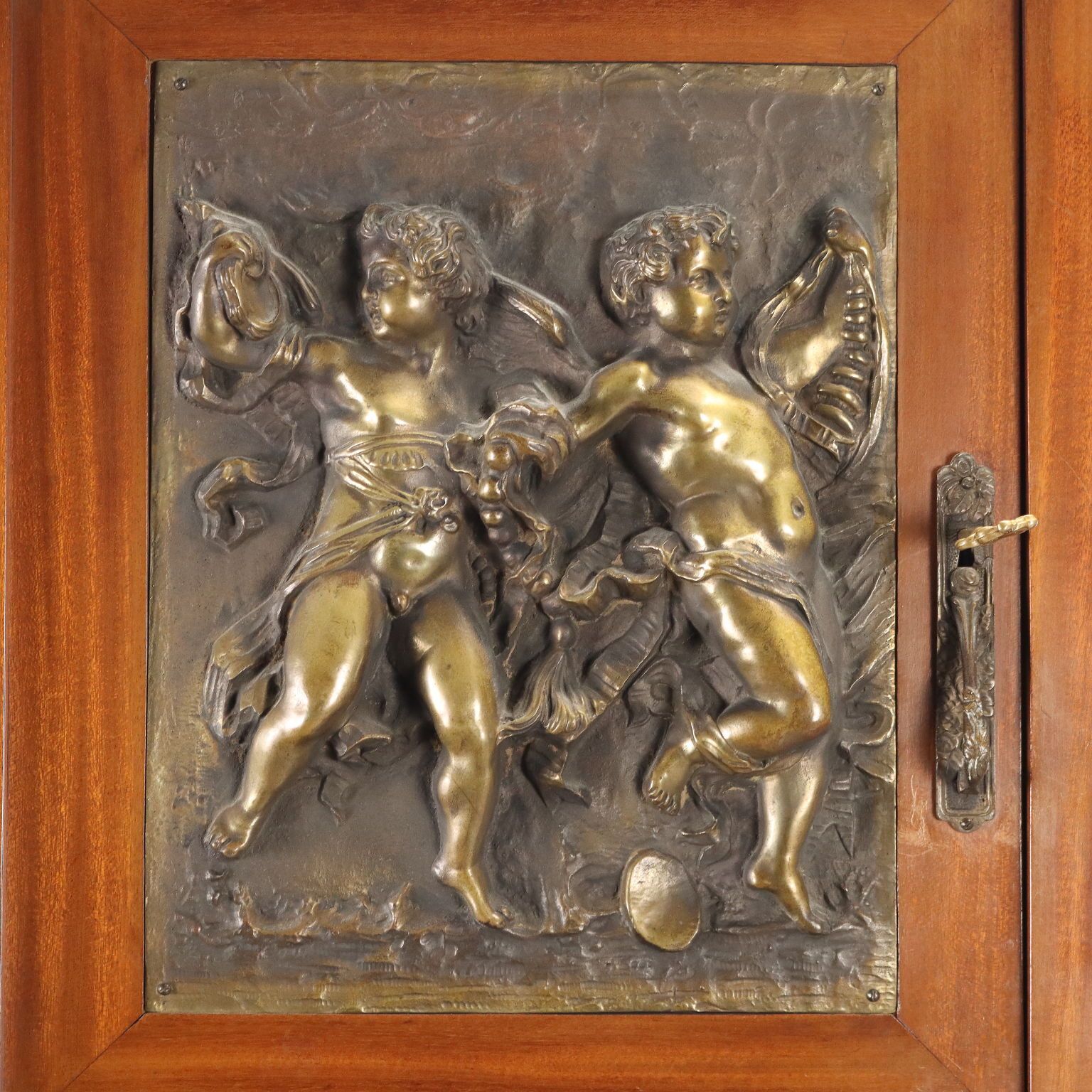 Cupboard Art Nouveau Mahogany Marble Italy XX Century photo buy
