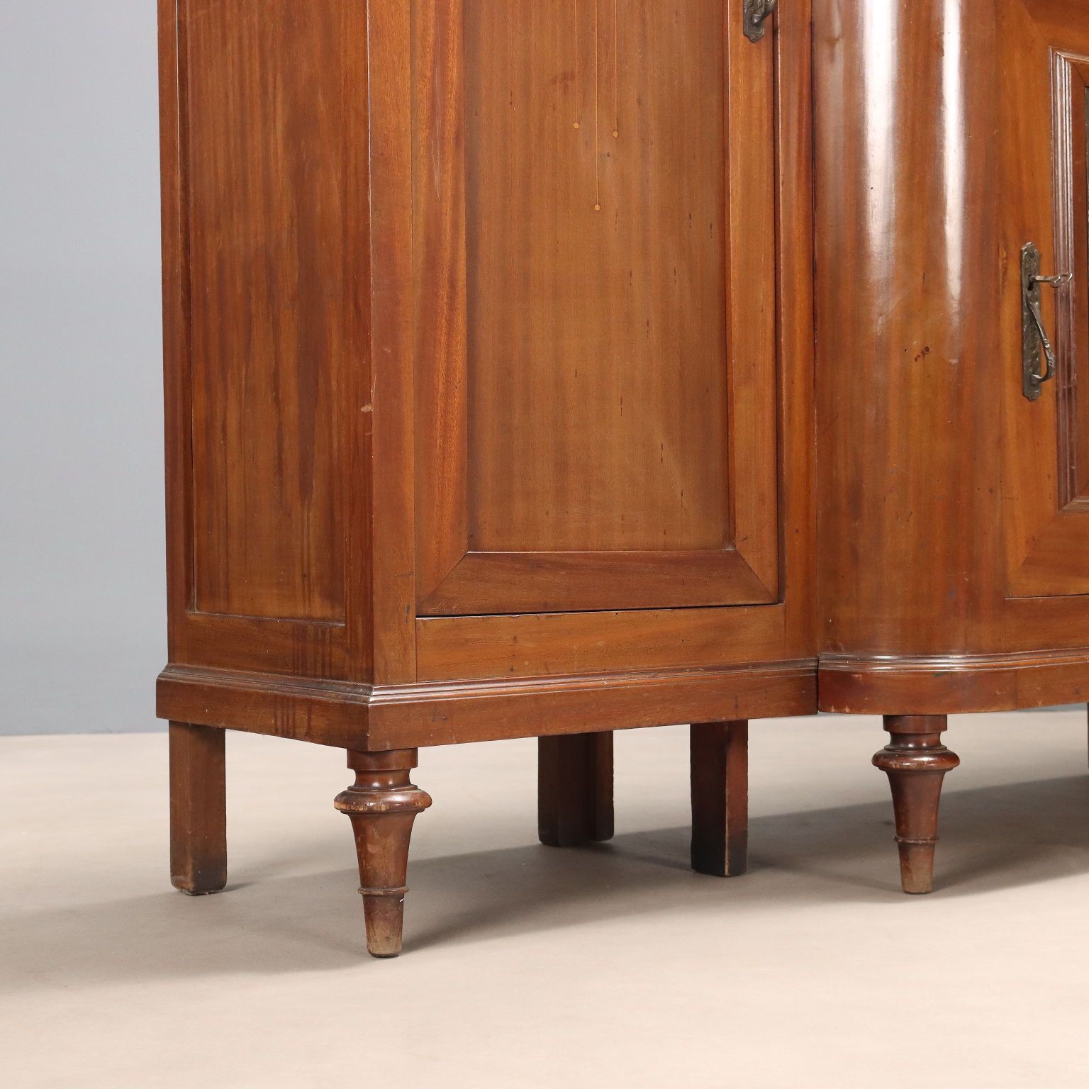 photo vintage Cupboard Art Nouveau Mahogany Marble Italy XX Century