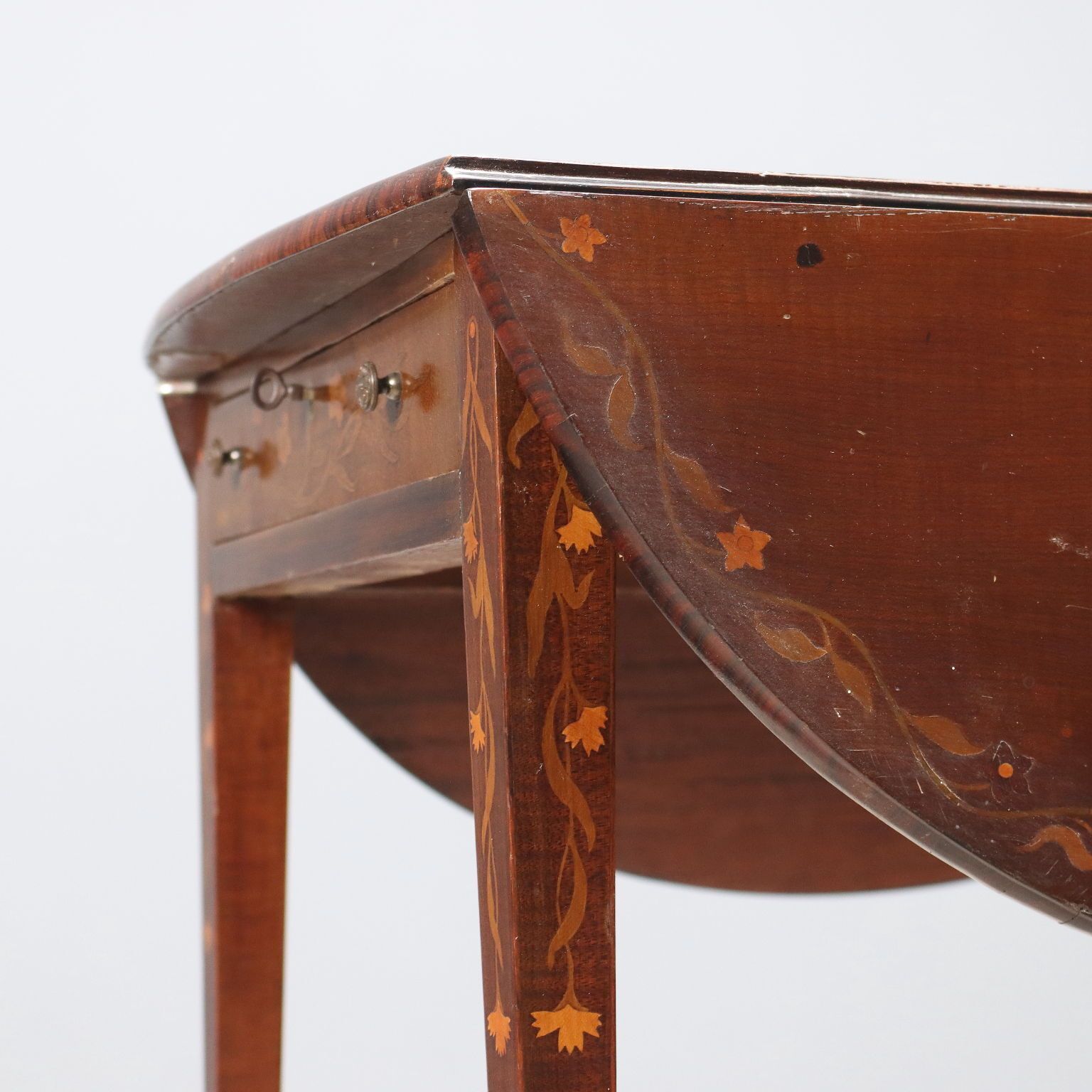 Small Antique Table Mahogany Inlays United Kingdom XIX Century photo 490.0