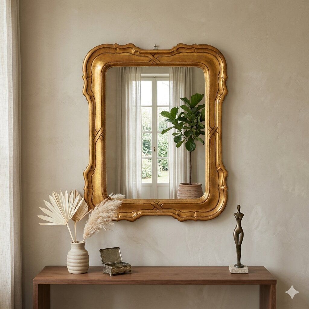 Miroir en bois doré photo furniture