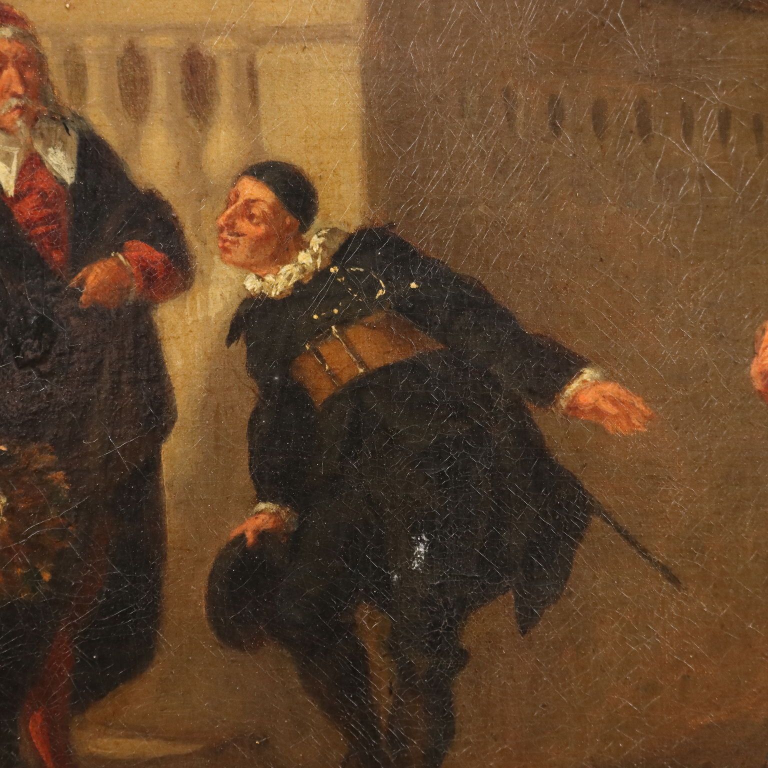 Tableau d'époque « La Présentation », huile sur toile, école française, XIXe siècle photo vinterior