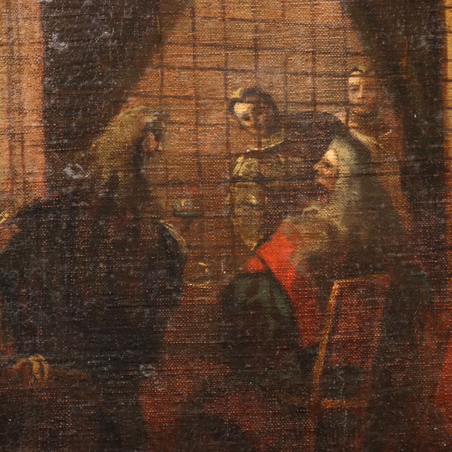 Antique Painting The Parlour Of The Nuns Of San Zaccaria '800 photo Art