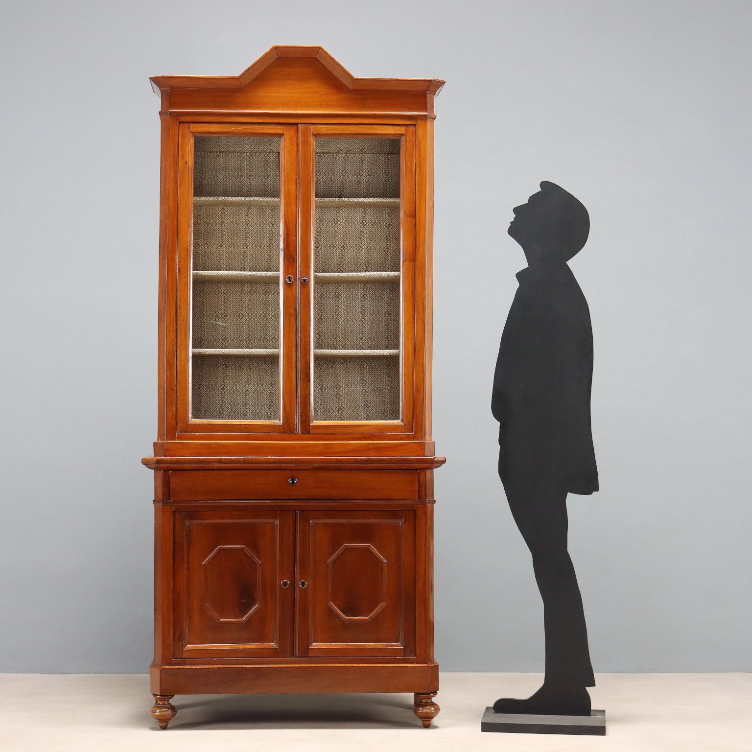 Antique Cupboard Umbertino Walnut Poplar Italy XIX Century photo for sale