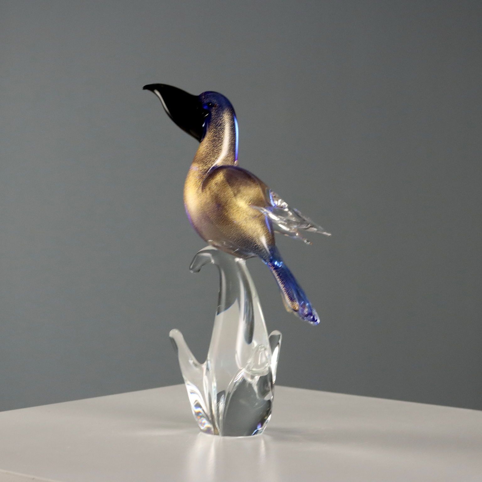 Sculpture vintage en verre de Murano, oiseaux, Italie, années 1970 photo vinterior