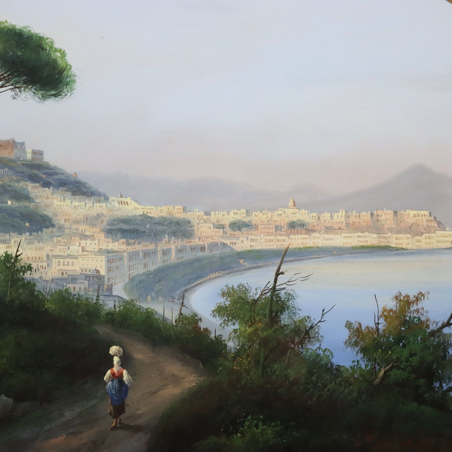 Modern Painting View Of Naples Gouache On Cardboard XX Century photo for sale