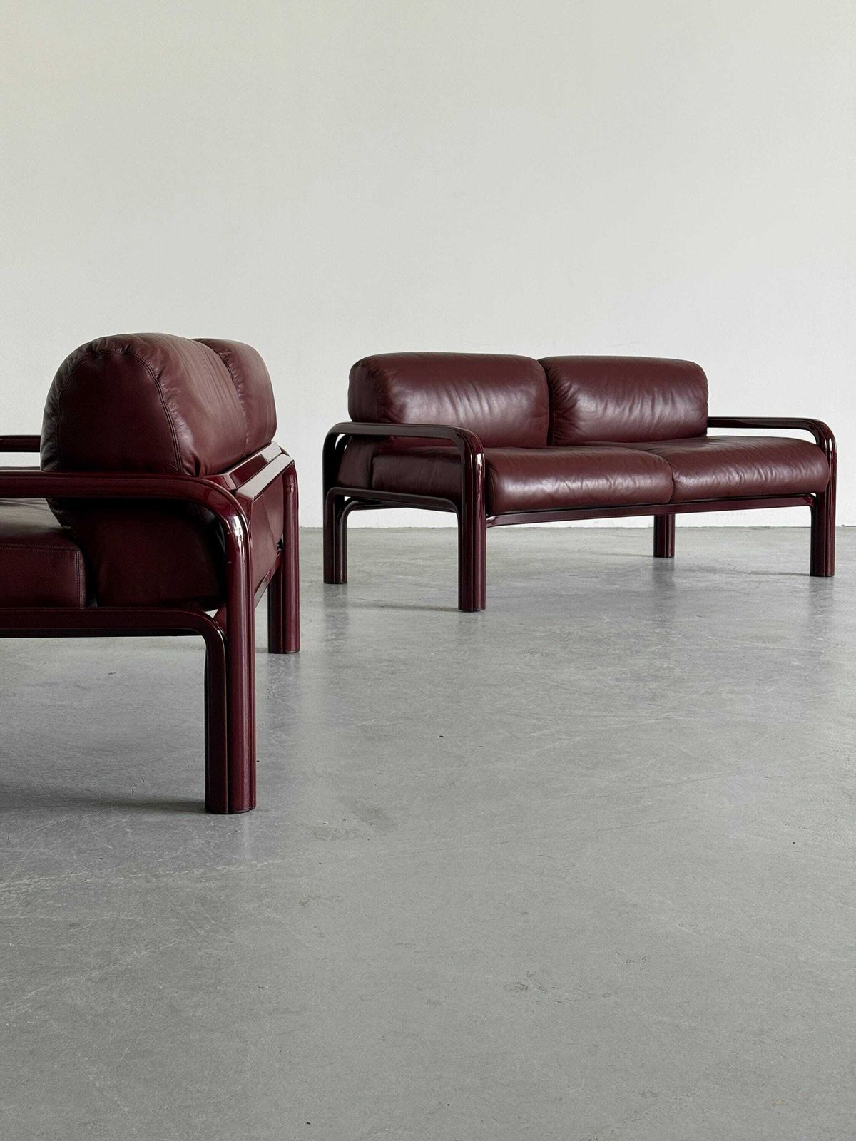 1 Of 2 Gae Aulenti 'Orsay' Loveseat Sofa For Knoll International, 1970s photo buy