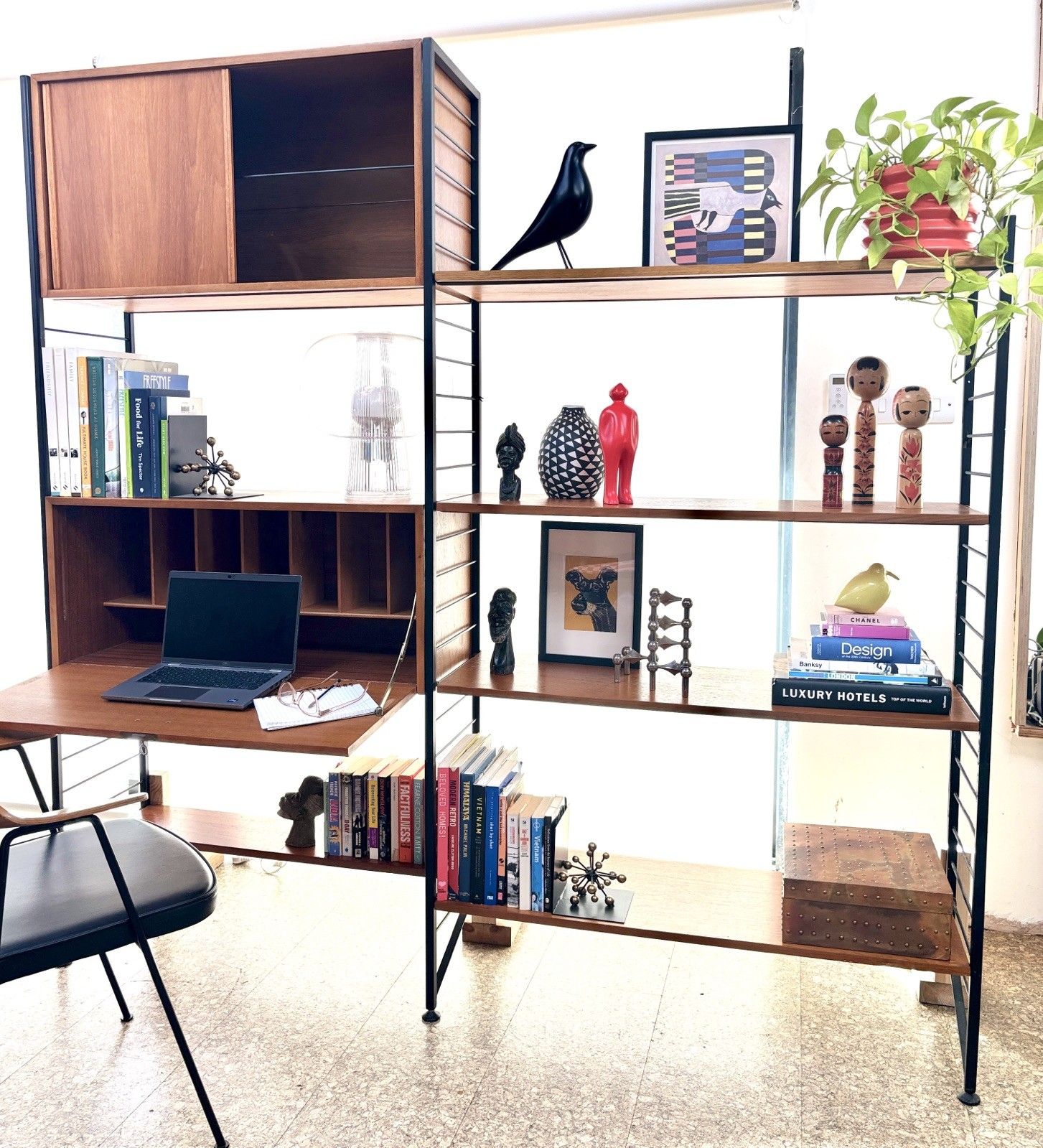 Mid Century Modular Ladderax Shelving Unit/Storage/Bookshelf/Desk Vintage Retro