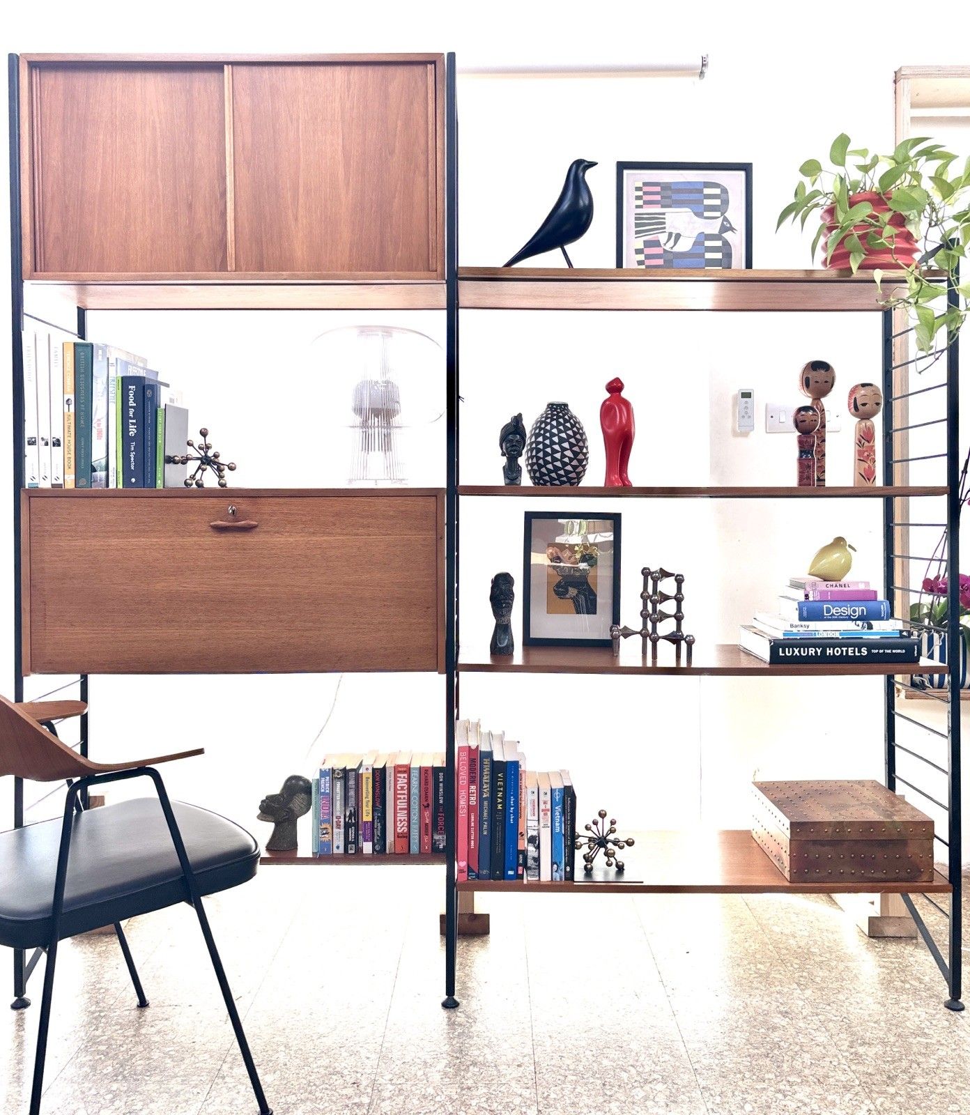 Mid Century Modular Ladderax Shelving Unit/Storage/Bookshelf/Desk Vintage Retro photo furniture