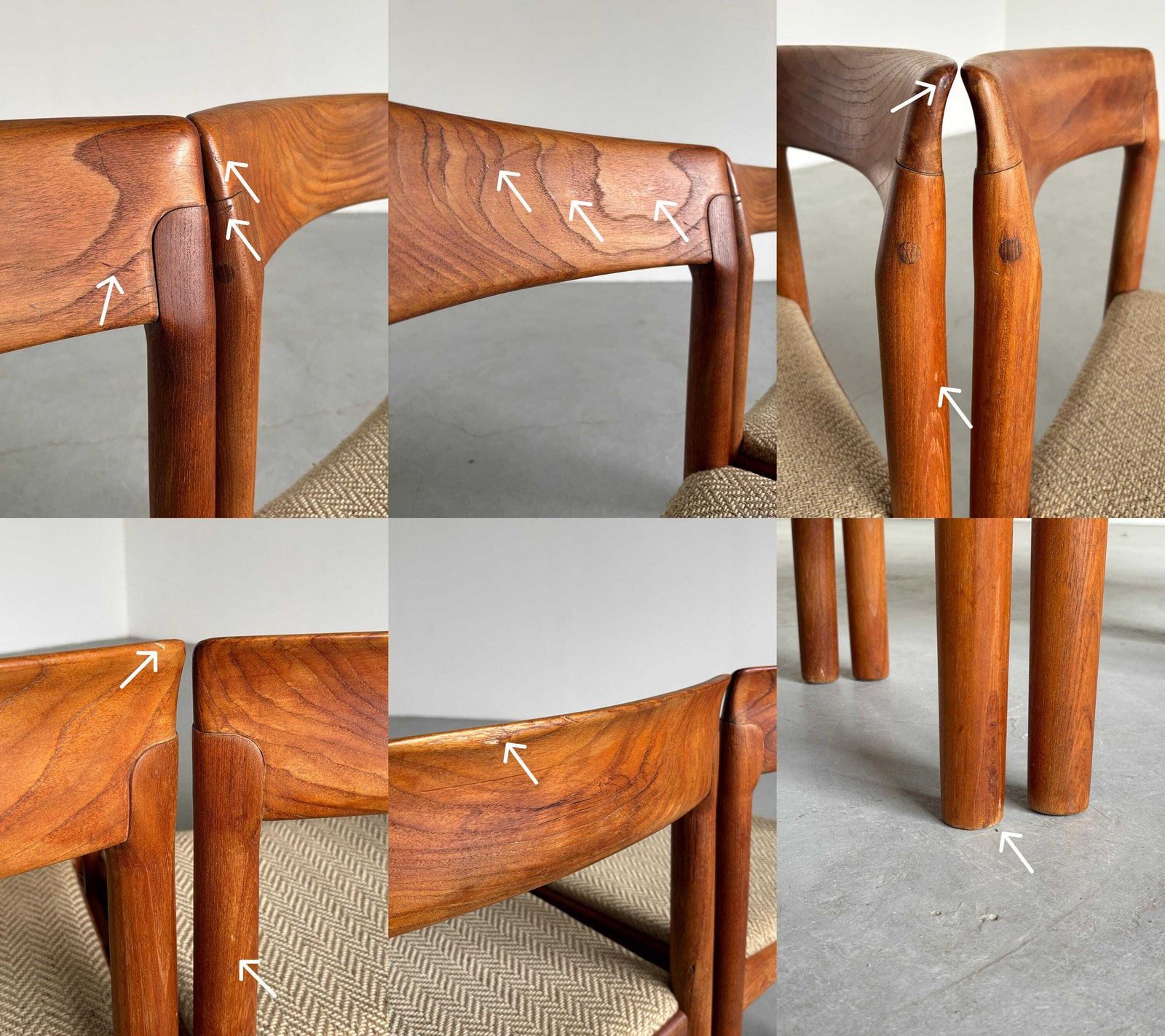photo vintage Set Of 4 Teak Dining Chairs Produced By Bramin, Denmark, Circa 1960s