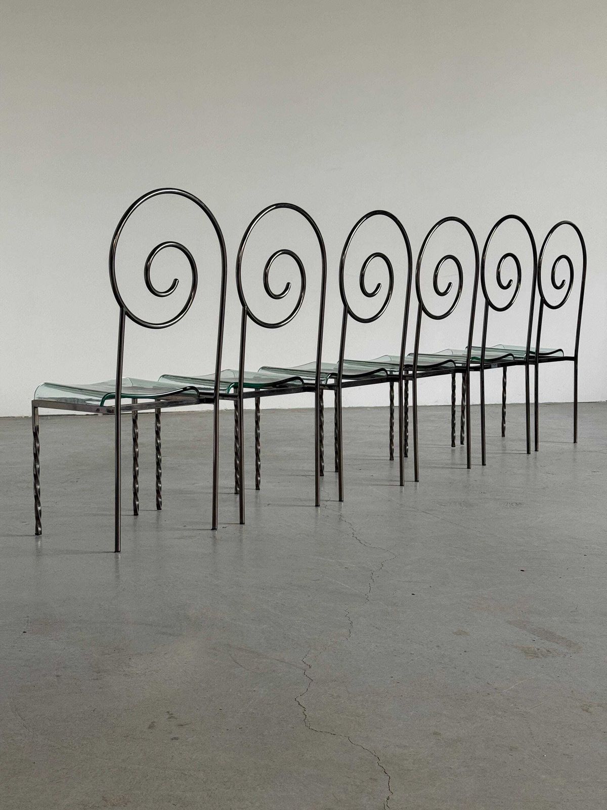 1 Of 6 ‘Suspiral’ Chairs By Luigi Serafini For Sawaya & Moroni, 1980s photo 1630.0