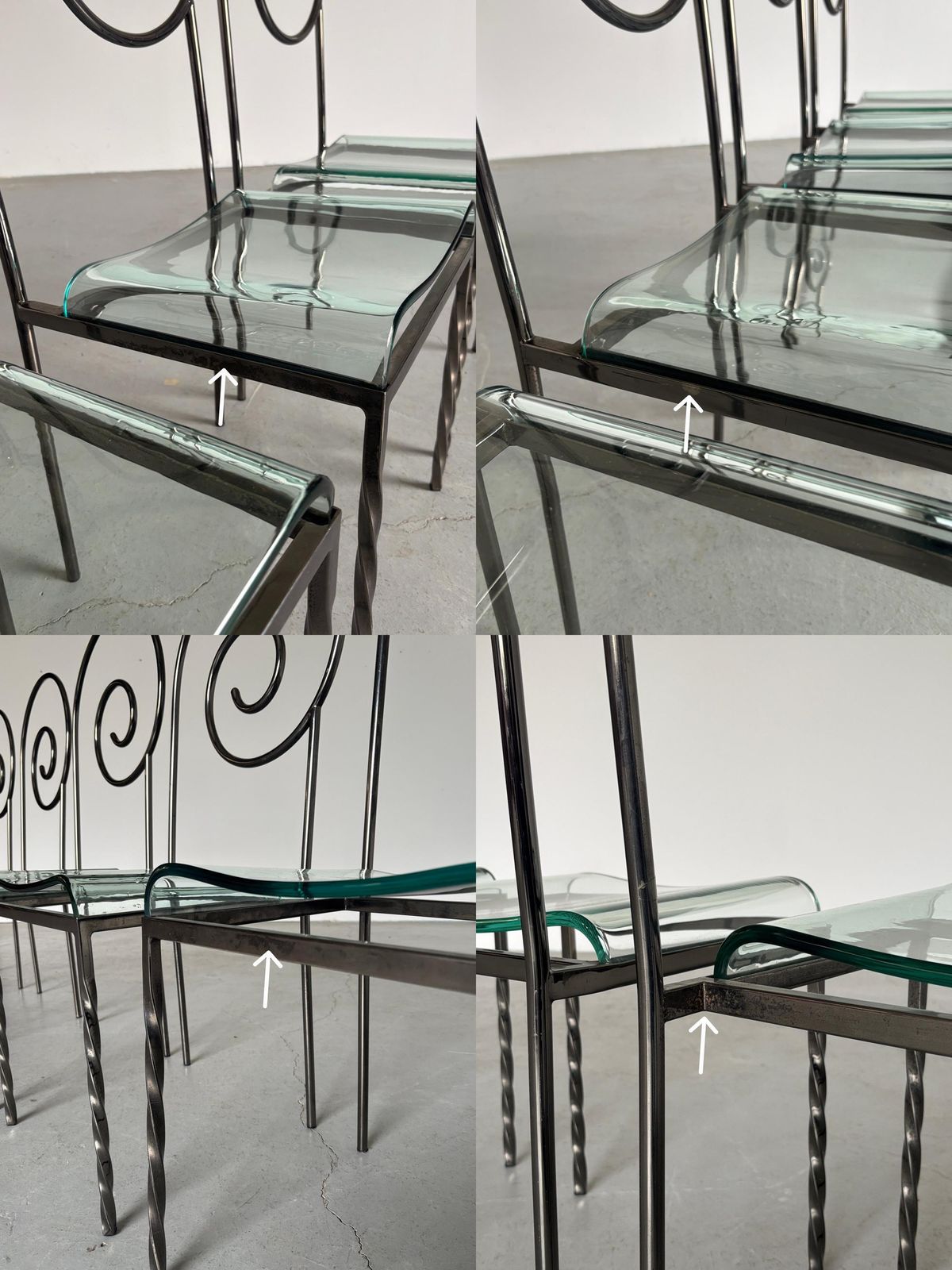 photo vinterior 1 Of 6 ‘Suspiral’ Chairs By Luigi Serafini For Sawaya & Moroni, 1980s