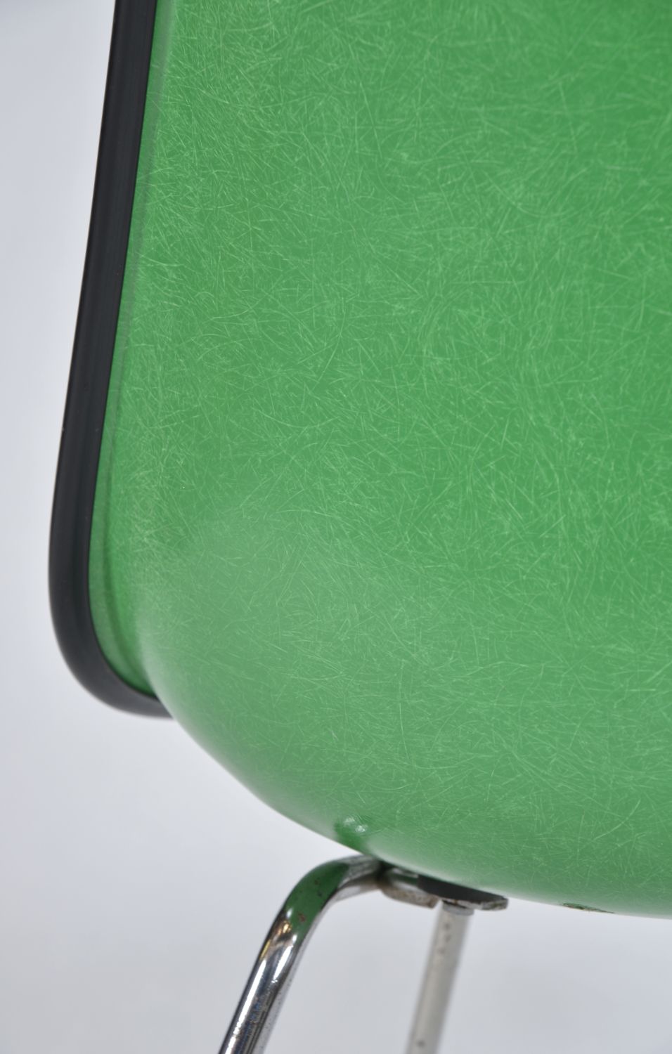 1960s Herman Miller Eames Fibreglass Shell Green Msx 1 Low Dressing Occasional Chair photo vinterior