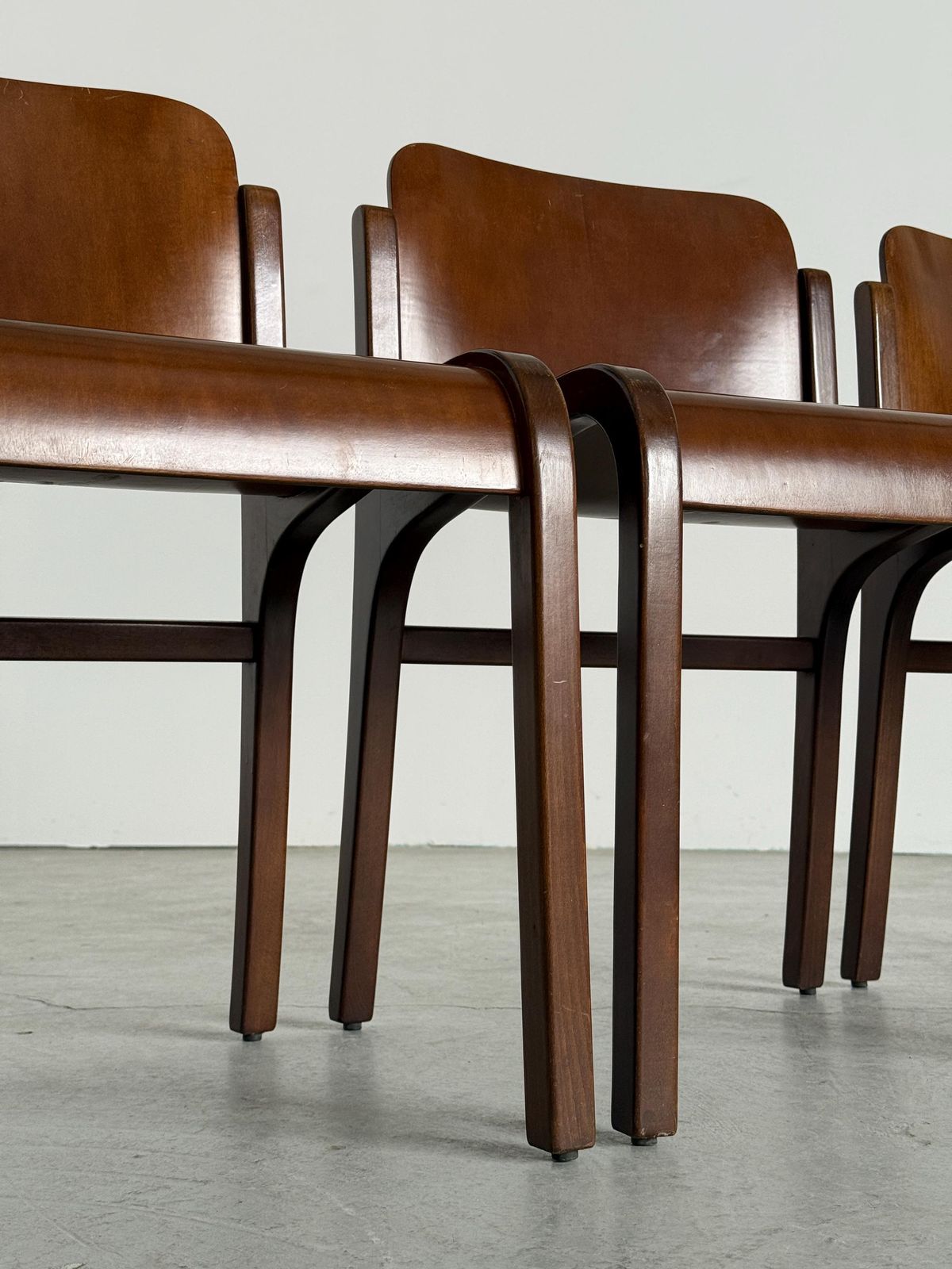 Set Of 6 Vintage ‘Mito’ Chairs By Carlo Bartoli For Tisettanta, Mid Century Modern, 1960s Italy photo vinterior