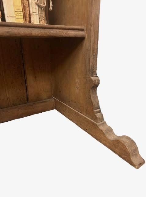 Large Pine Dresser Top / Open Plate Rack – Rustic Farmhouse Kitchen Shelving photo for sale