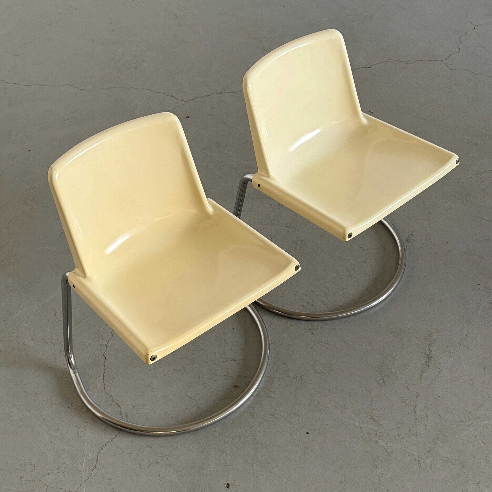 Pair Of ‘Alessia’ Dining Chairs By Giotto Stoppino For Driade, 1970s photo for sale