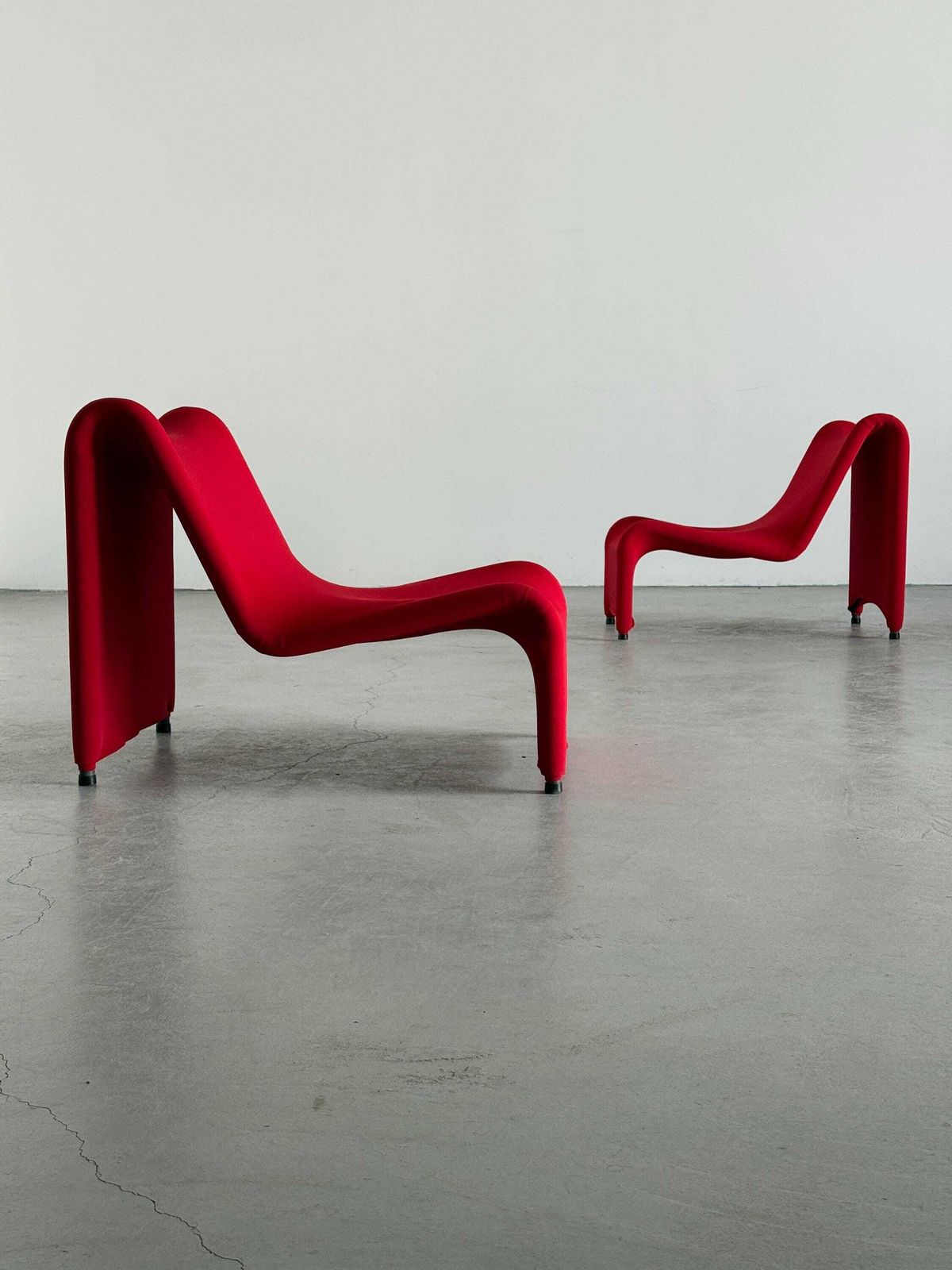 1 Of 2 Vintage Ikea årjäng Lounge Chairs In Red Upholstery, Postmodern Memphis Style, Sweden 2000s photo 461.0
