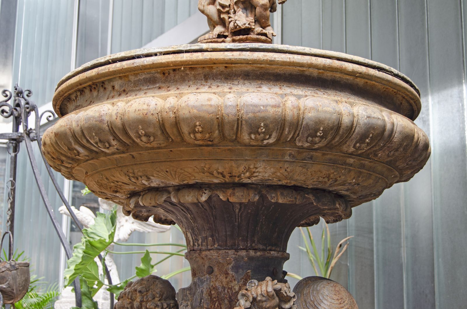 Mid 19th Century Monumental Neoclassical Triple Basin Iron Fountain With Sculptural Motif Of Children By Val D'osne Foundry, France photo Garden Decor