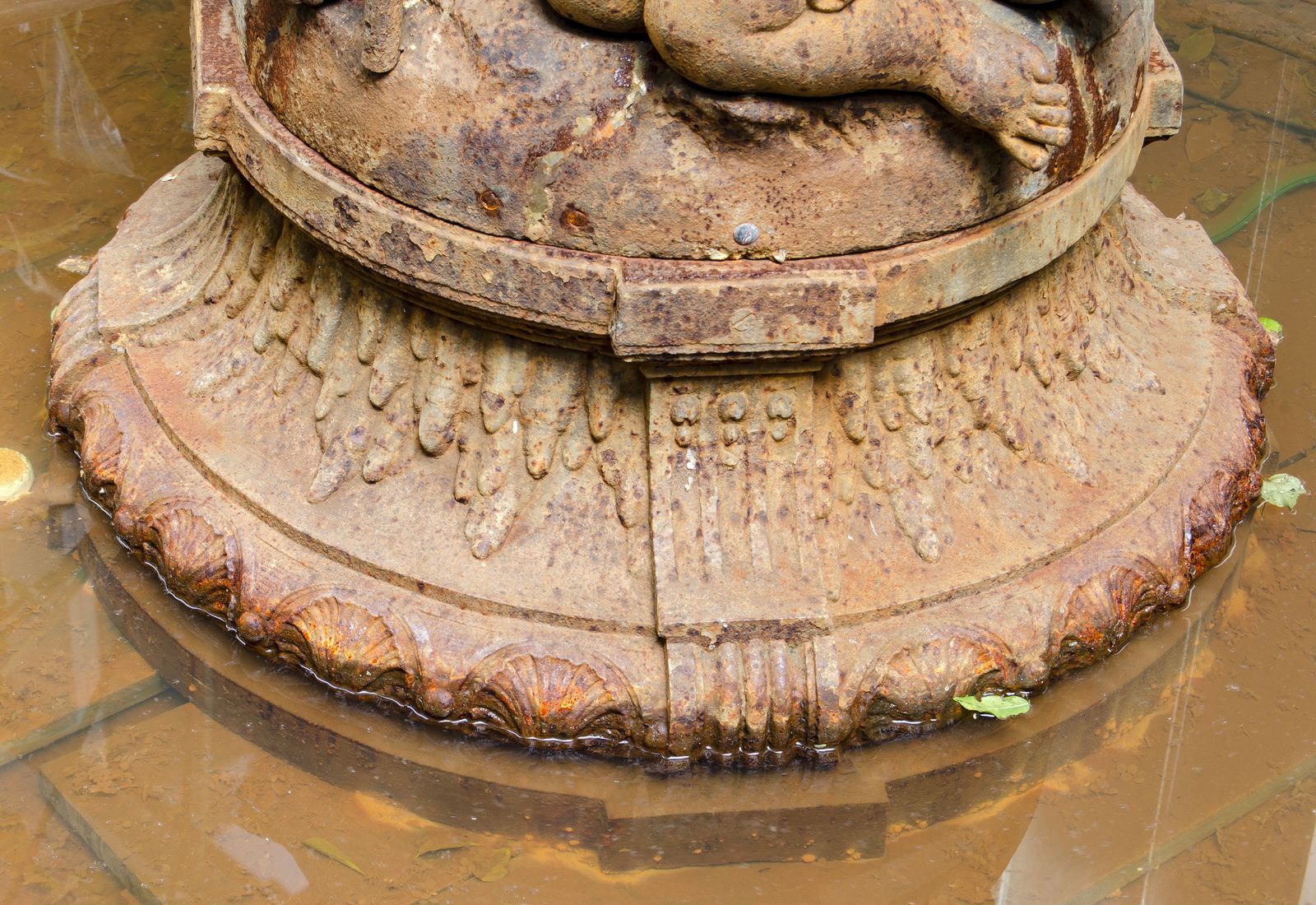 218000.0 Mid 19th Century Monumental Neoclassical Triple Basin Iron Fountain With Sculptural Motif Of Children By Val D'osne Foundry, France photo