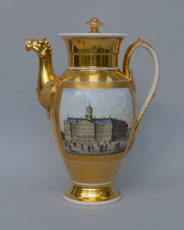Empire Coffee Pot And Two Cups And Saucers With Views Of Amsterdam, Haarlem And Rotterdam photo furniture
