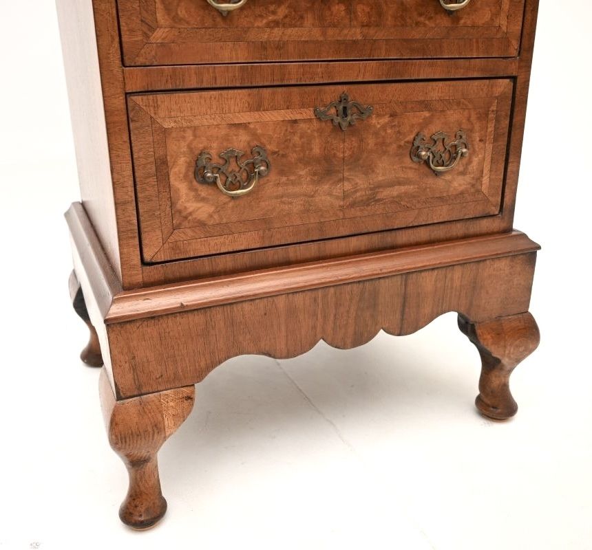 Antique Burr Walnut Chest On Legs photo Furniture