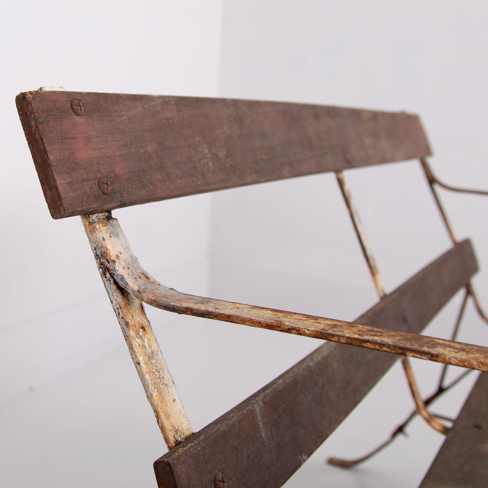 photo for sale Late 19th Century Iron Garden Bench Seat