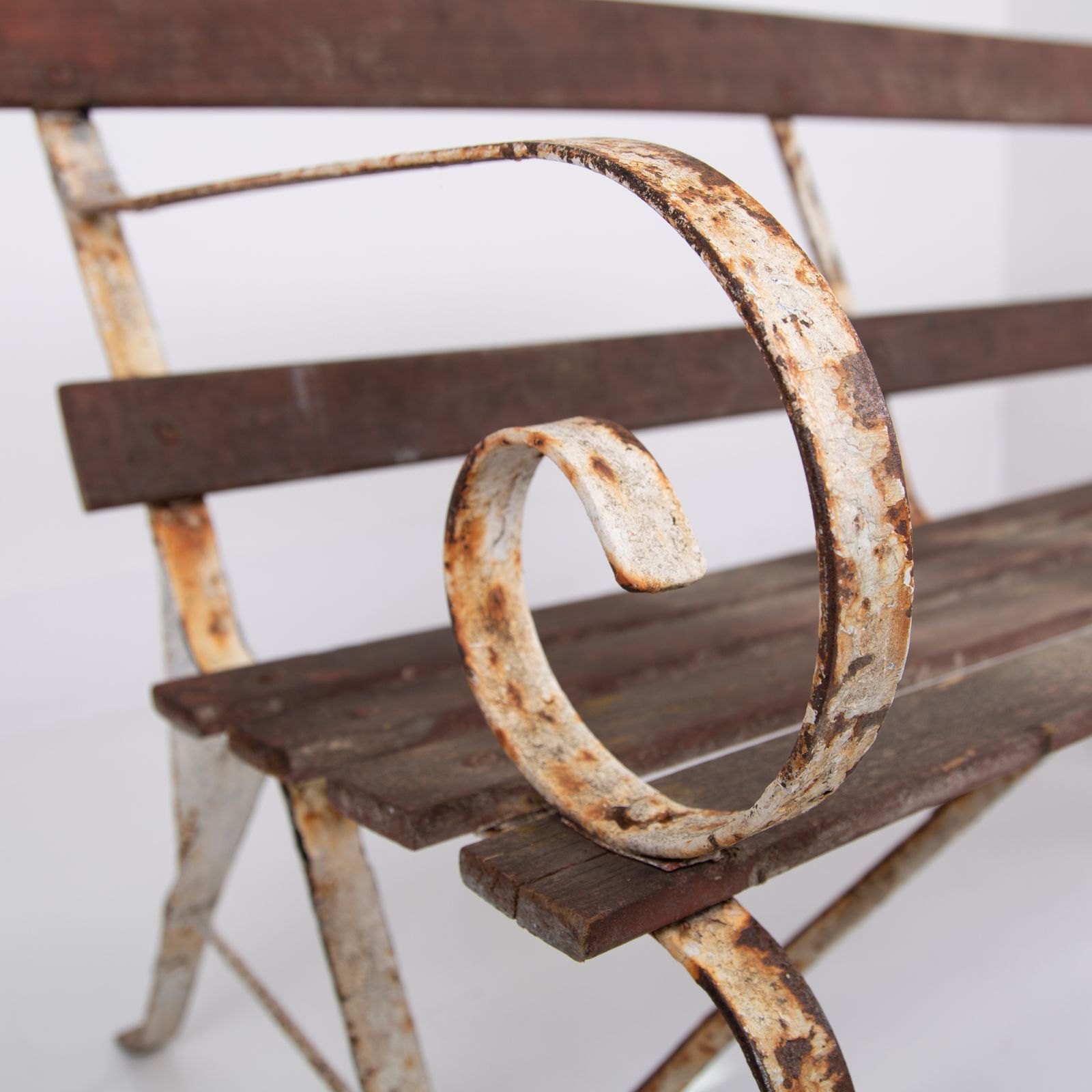 545.0 Late 19th Century Iron Garden Bench Seat photo