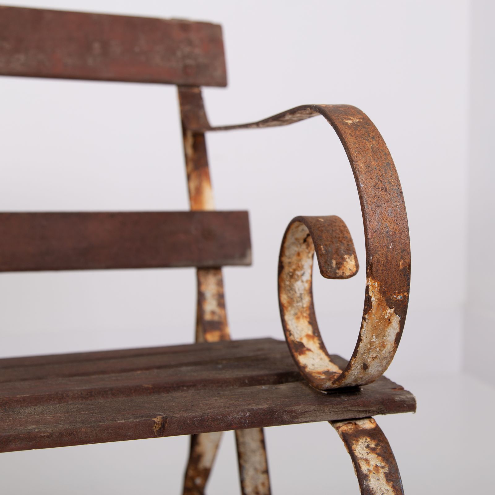 photo vinterior Late 19th Century Iron Garden Bench Seat