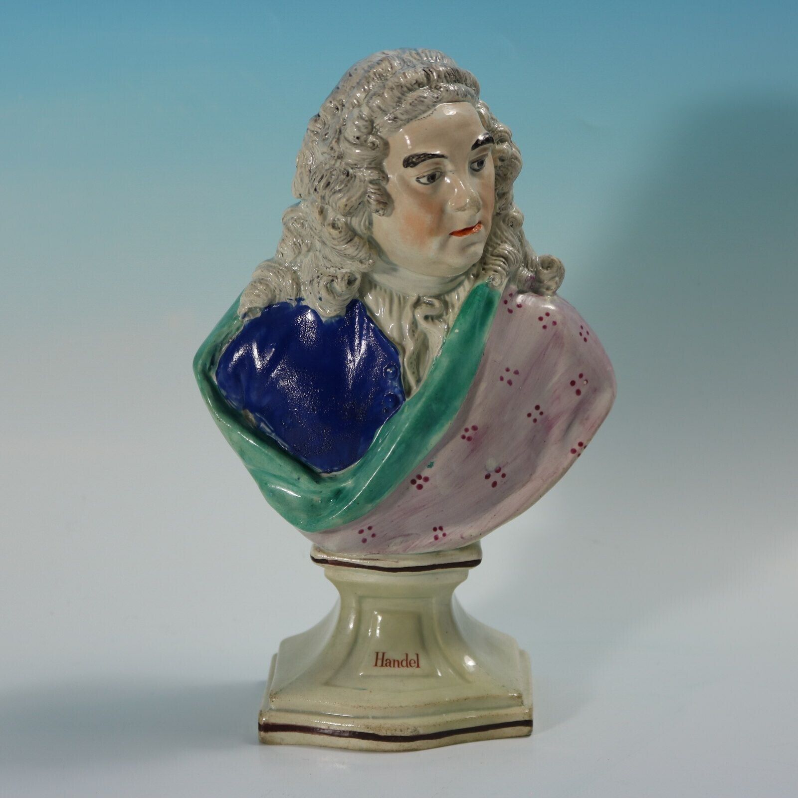 Staffordshire Pearlware Bust Of The Composer Handel