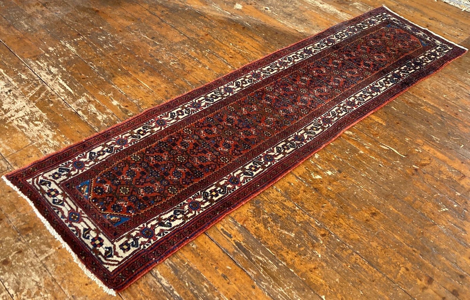 Vintage Hamadan Runner 2.83m X 0.76m photo Textiles