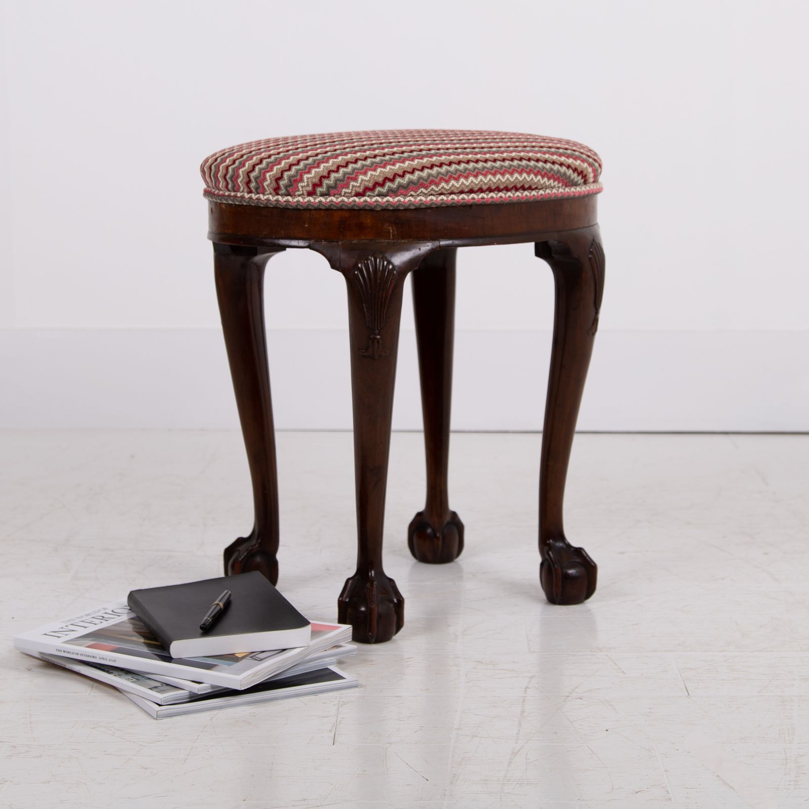photo for sale A Most Attractive English Oval Ball And Claw Stool C1920
