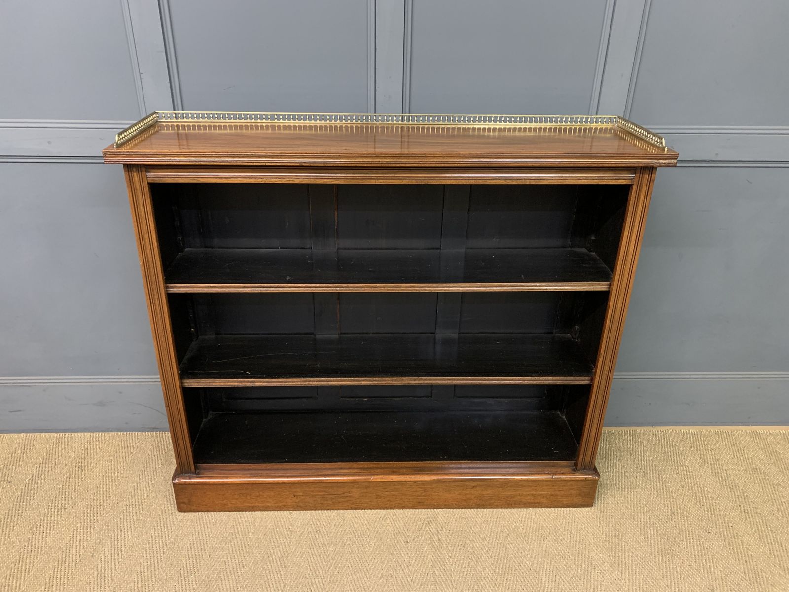 Late Victorian Walnut Open Bookcase photo furniture