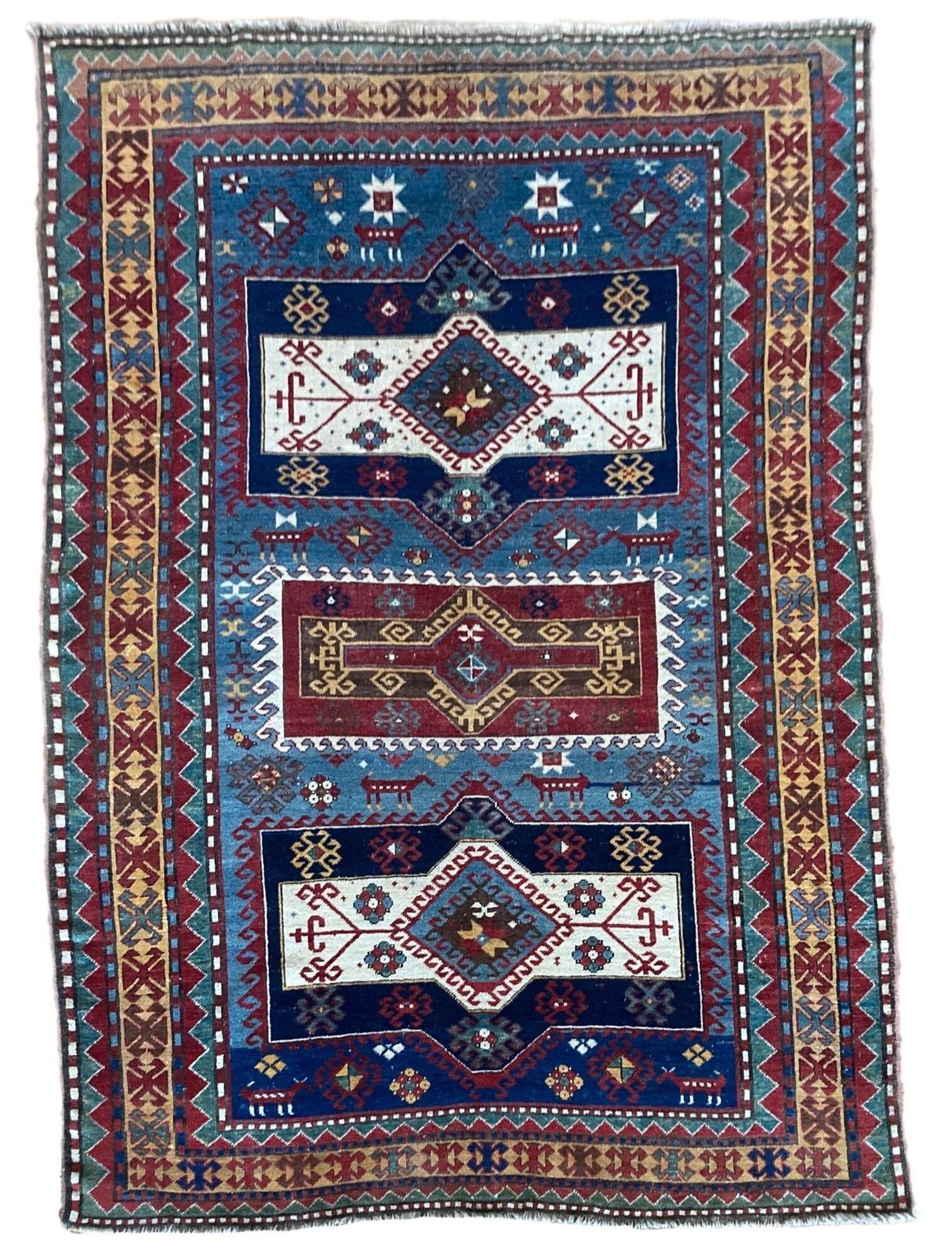 Antique Caucasian Kazak Rug 2.43m X 1.62m