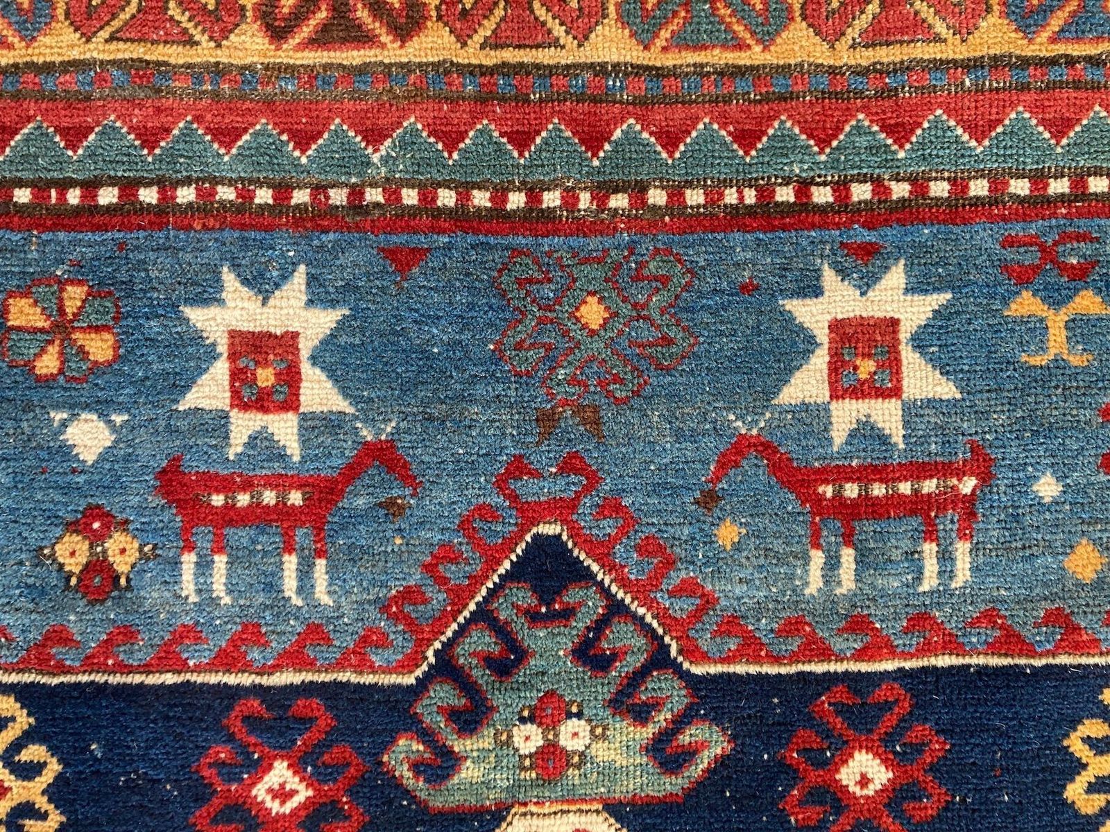 photo buy Antique Caucasian Kazak Rug 2.43m X 1.62m