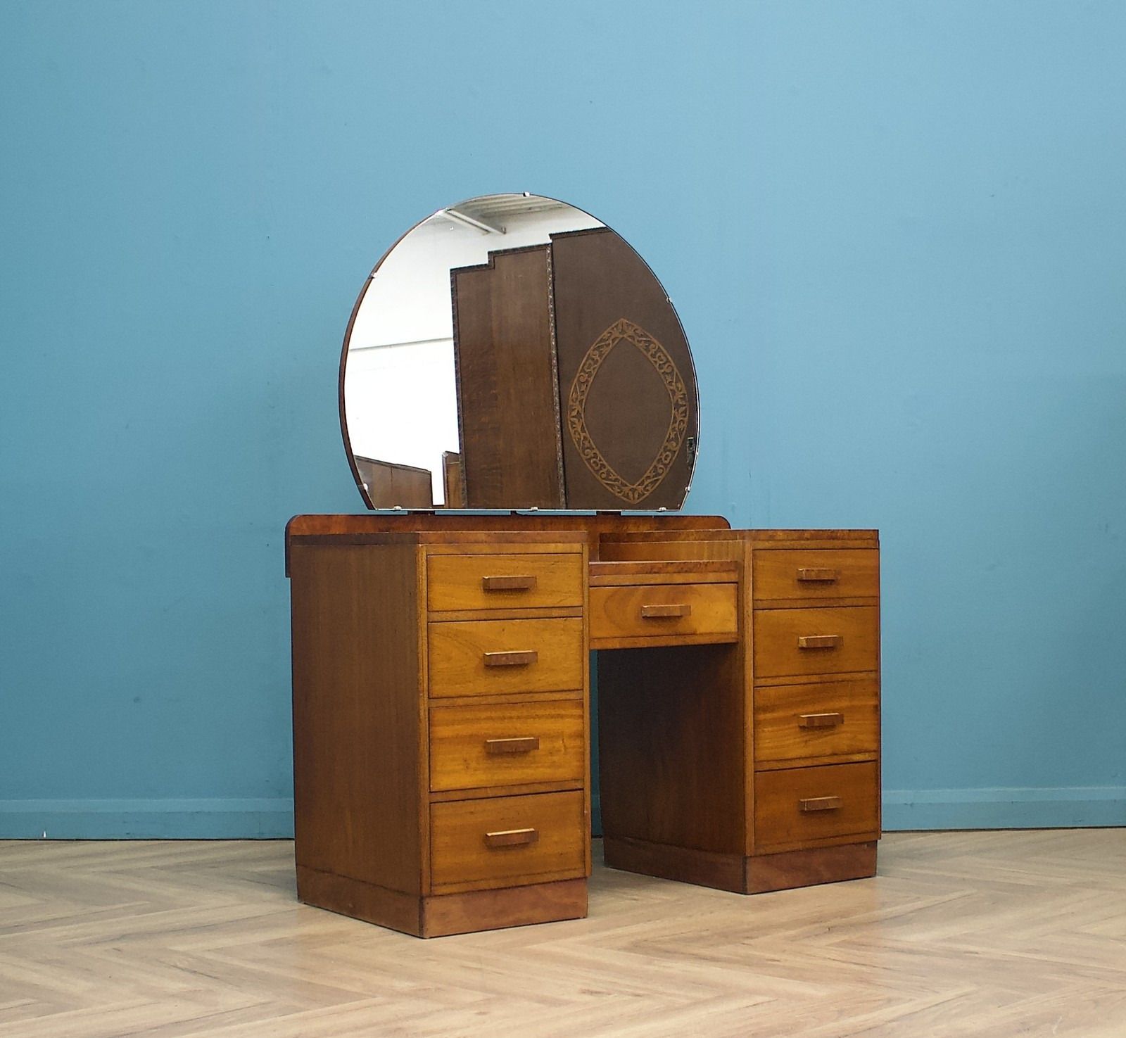 Art Deco Walnut Dressing Table, 1930s #1737 photo furniture