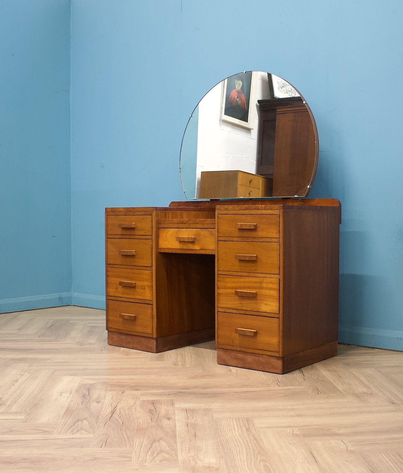 Art Deco Walnut Dressing Table, 1930s #1737 photo for sale
