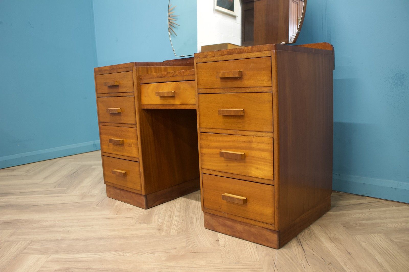 Art Deco Walnut Dressing Table, 1930s #1737 photo Furniture