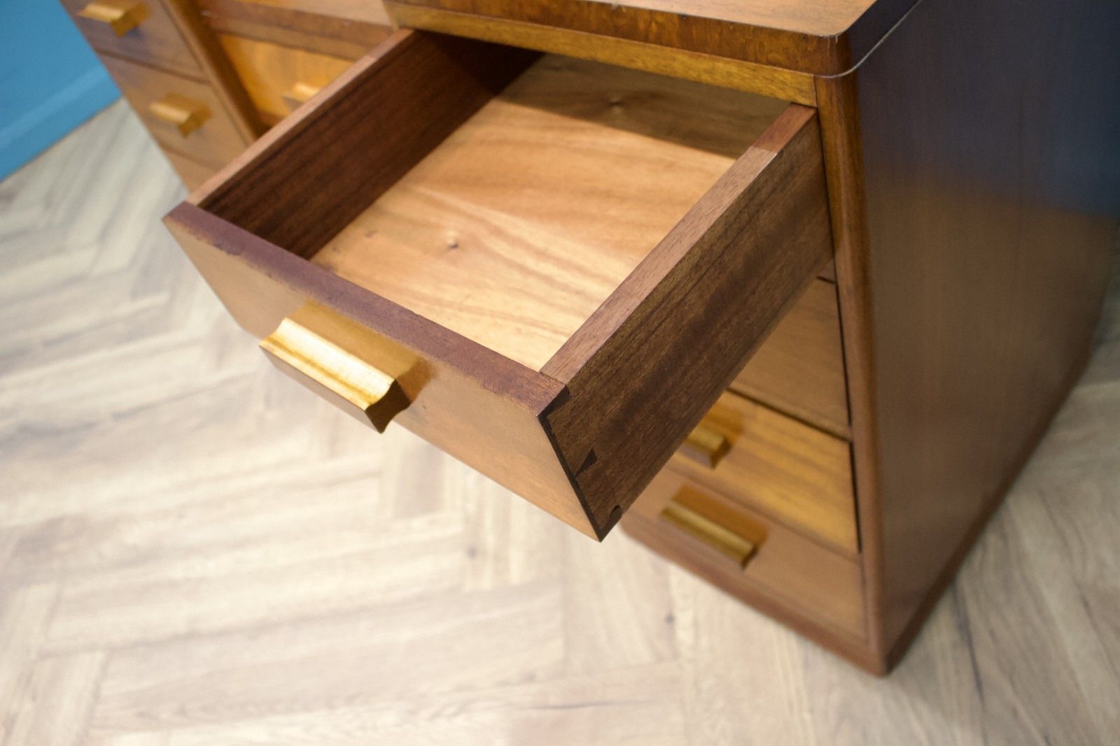 Art Deco Walnut Dressing Table, 1930s #1737 photo vinterior
