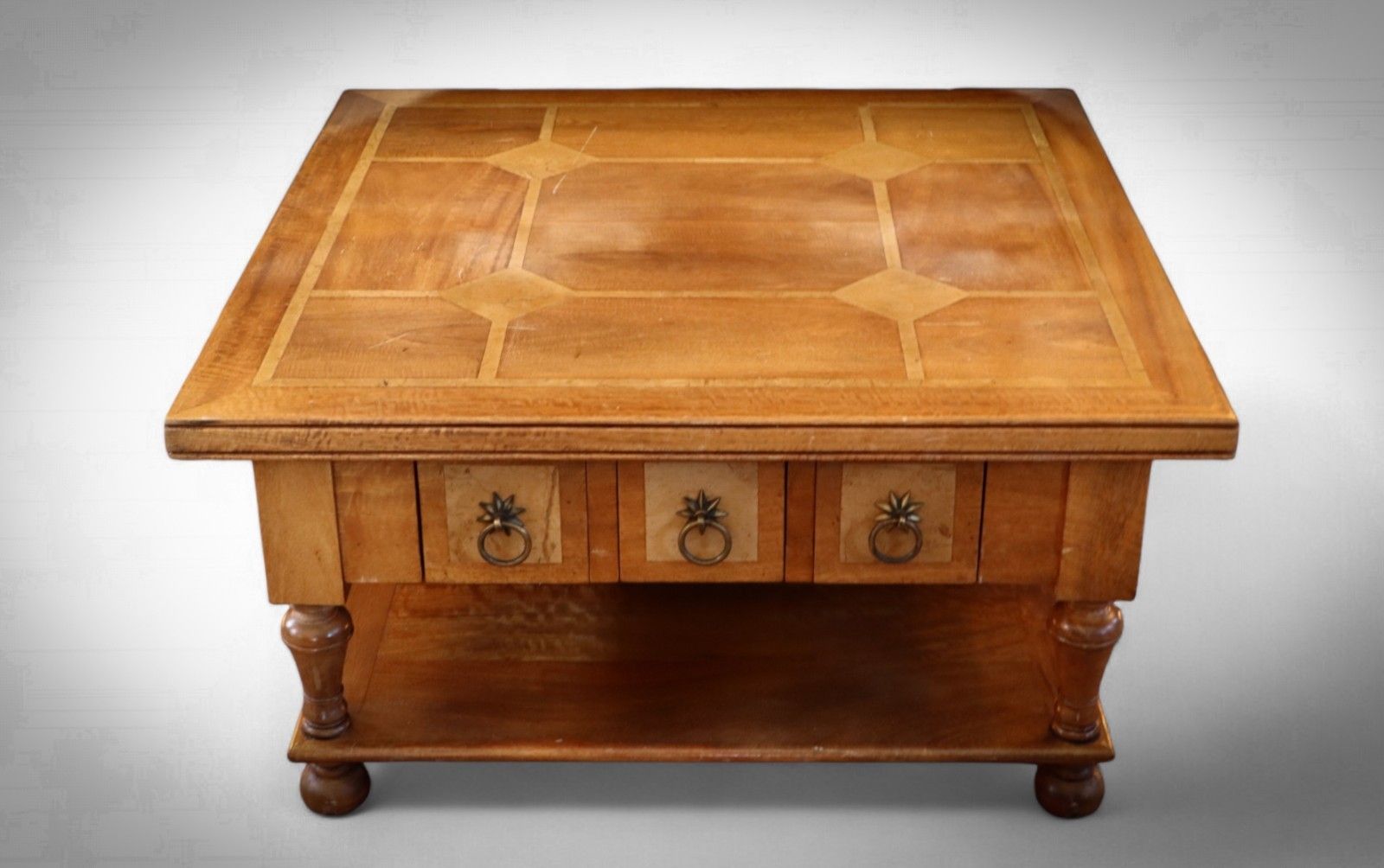Stunning Barker & Stonehouse Flagstone Coffee Table Drawers Table Fruitwood 🚚🚚 photo furniture