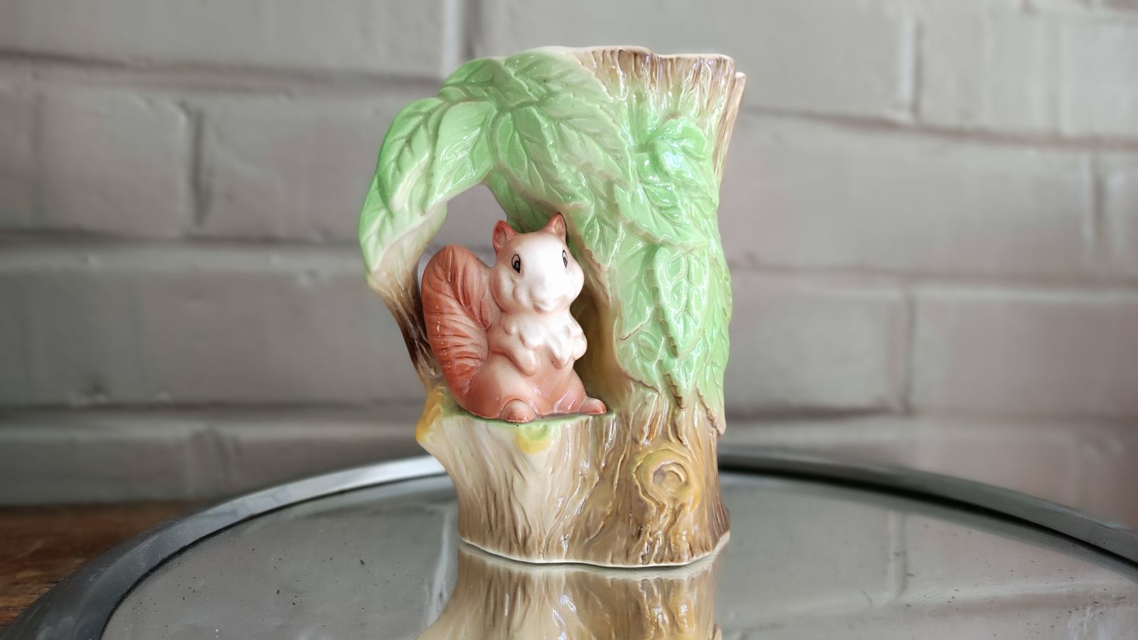 54.0 Vintage Figural Squirrel Vase By Eastgate Withernsea photo