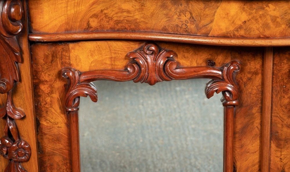 photo furniture Victorian Walnut Mirror Back Credenza