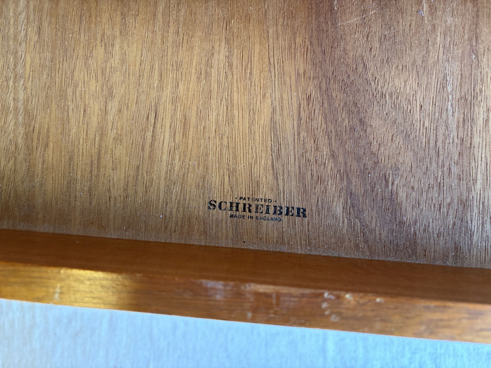 Restored Vintage Schreiber Mid Century Tallboy / Linen Press – Teak Veneer Storage photo 195.0