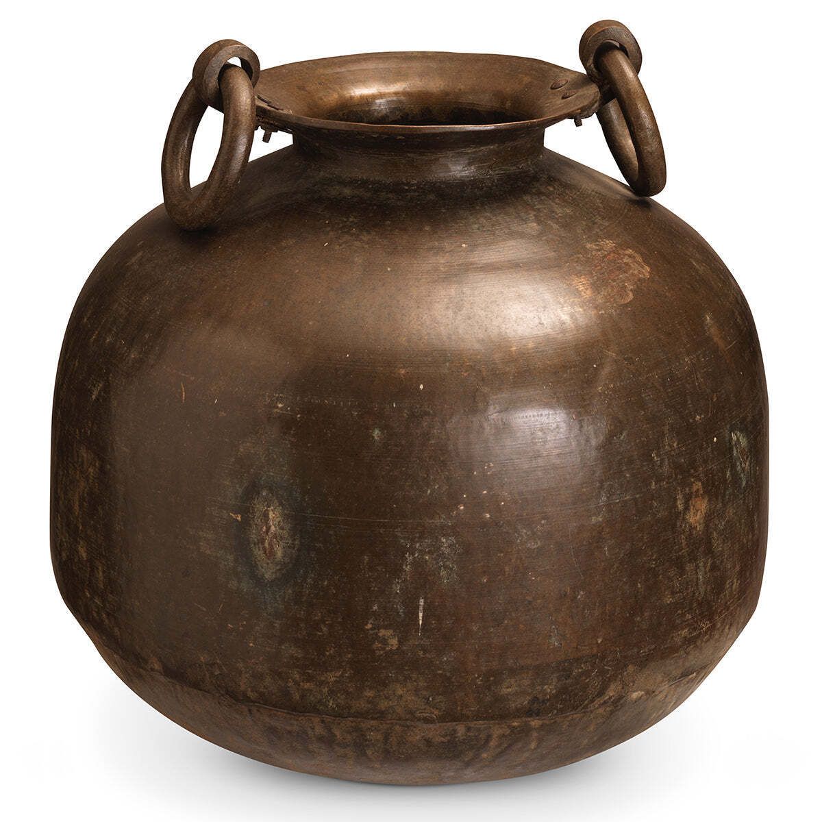 Vintage Brass Matka Water Pot, Mid 20th Century