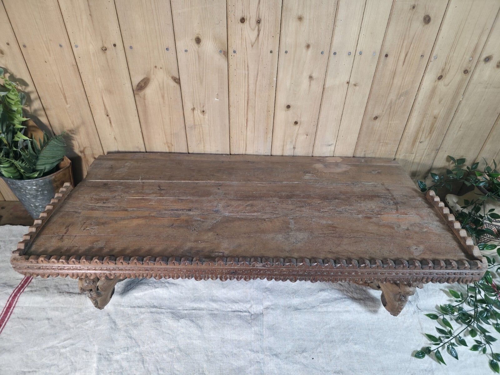 Antique Indian Carved Wooden Architectural Wall Shelf Plinth photo buy